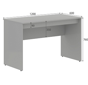 Стол рабочий SIMPLE 120x60 см, серый
